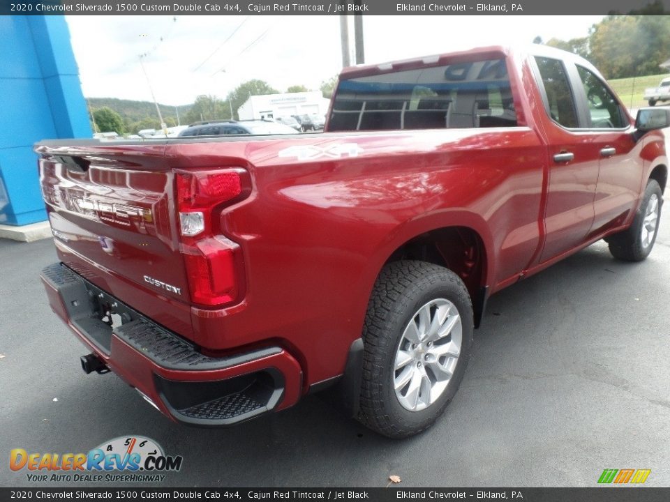 2020 Chevrolet Silverado 1500 Custom Double Cab 4x4 Cajun Red Tintcoat / Jet Black Photo #9