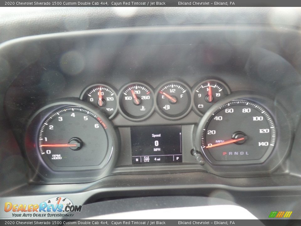 2020 Chevrolet Silverado 1500 Custom Double Cab 4x4 Cajun Red Tintcoat / Jet Black Photo #24