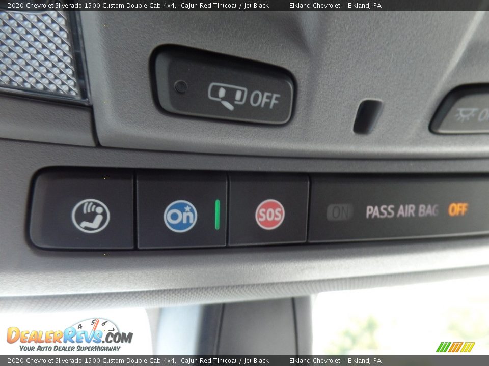 2020 Chevrolet Silverado 1500 Custom Double Cab 4x4 Cajun Red Tintcoat / Jet Black Photo #31