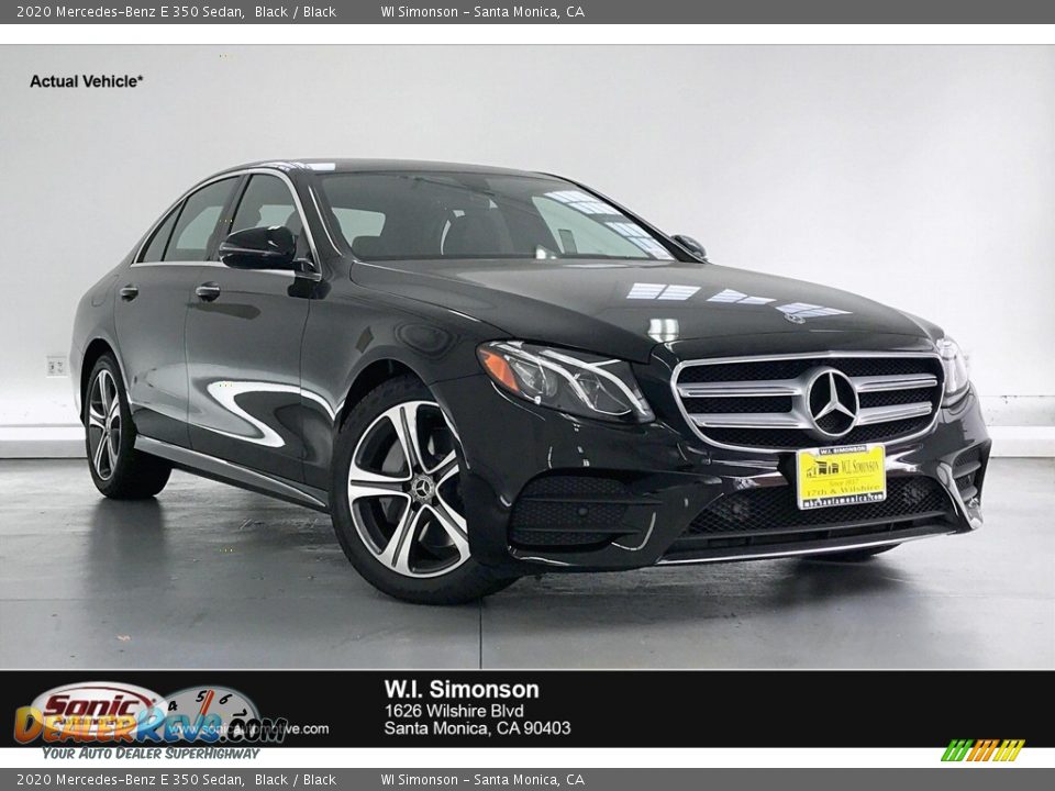 2020 Mercedes-Benz E 350 Sedan Black / Black Photo #1