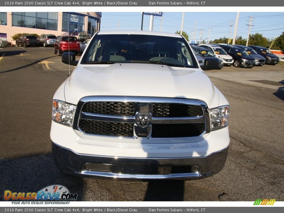 2019 Ram 1500 Classic SLT Crew Cab 4x4 Bright White / Black/Diesel Gray Photo #2