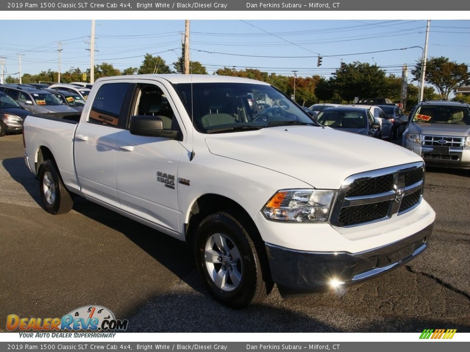 2019 Ram 1500 Classic SLT Crew Cab 4x4 Bright White / Black/Diesel Gray Photo #3