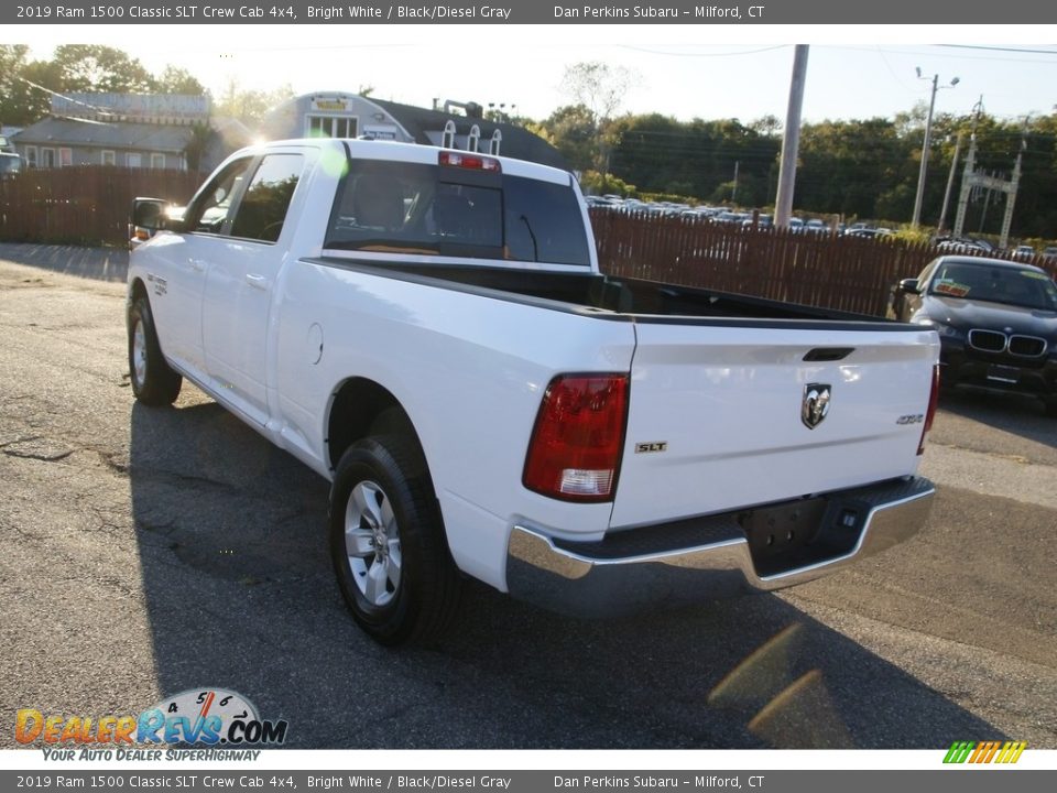 2019 Ram 1500 Classic SLT Crew Cab 4x4 Bright White / Black/Diesel Gray Photo #7