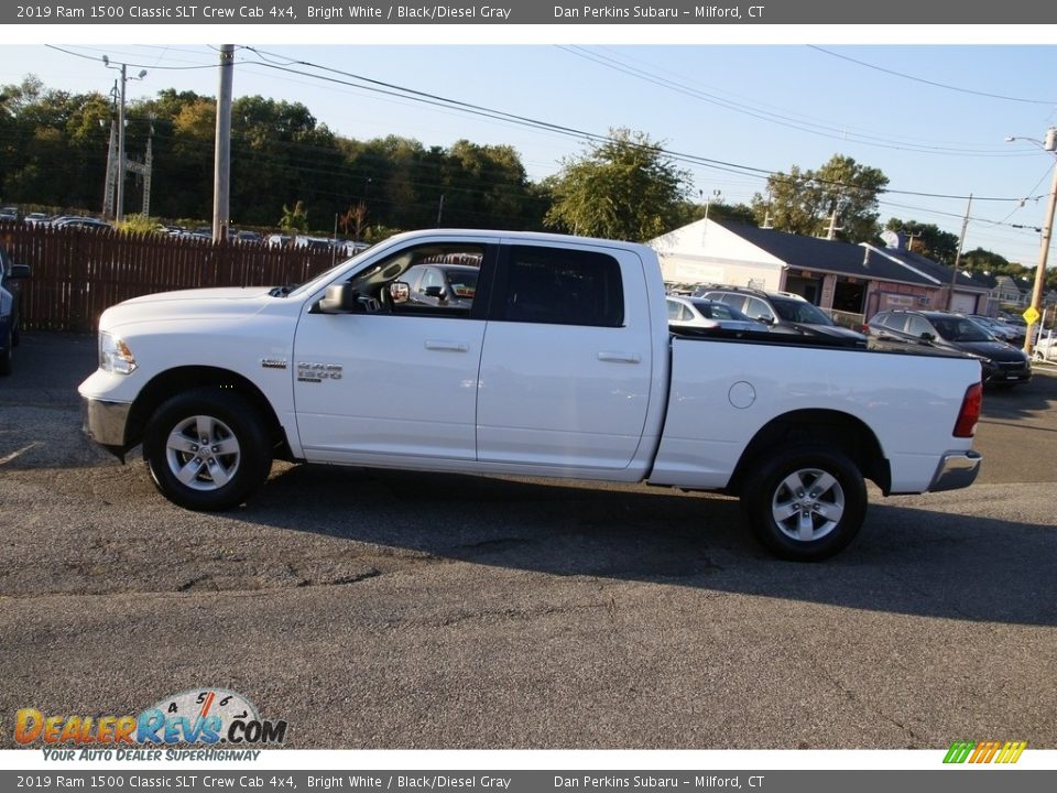 2019 Ram 1500 Classic SLT Crew Cab 4x4 Bright White / Black/Diesel Gray Photo #8
