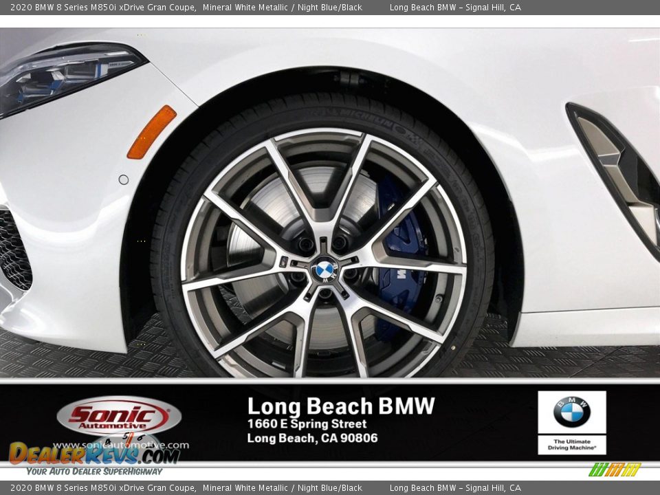 2020 BMW 8 Series M850i xDrive Gran Coupe Mineral White Metallic / Night Blue/Black Photo #9