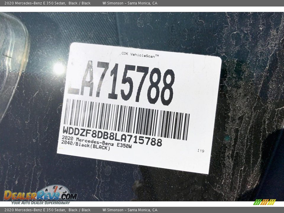 2020 Mercedes-Benz E 350 Sedan Black / Black Photo #10