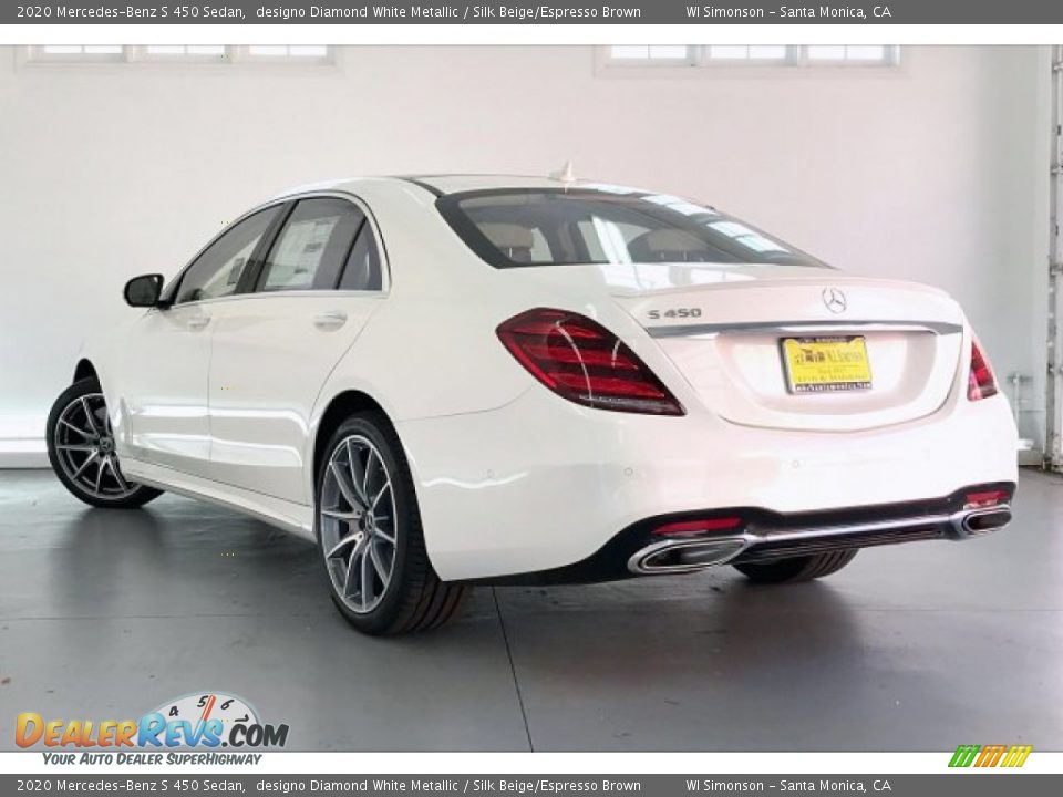 2020 Mercedes-Benz S 450 Sedan designo Diamond White Metallic / Silk Beige/Espresso Brown Photo #2