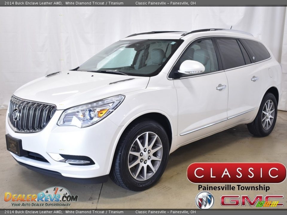 2014 Buick Enclave Leather AWD White Diamond Tricoat / Titanium Photo #1
