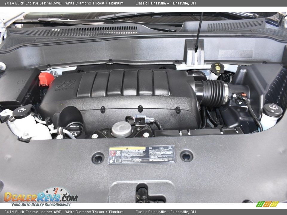 2014 Buick Enclave Leather AWD White Diamond Tricoat / Titanium Photo #7