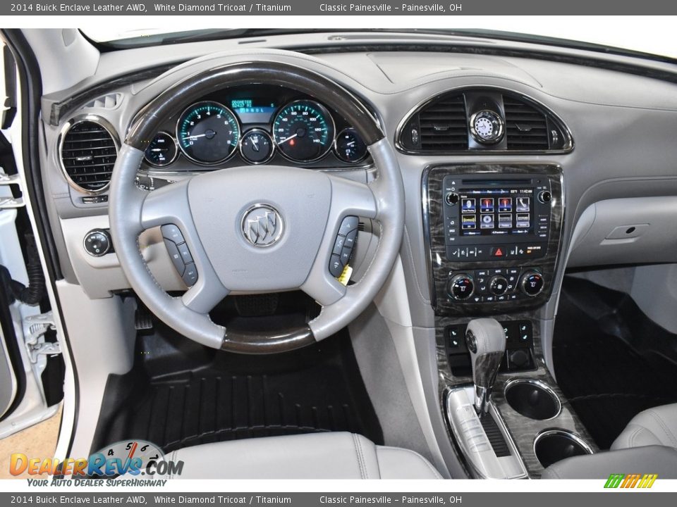 2014 Buick Enclave Leather AWD White Diamond Tricoat / Titanium Photo #14