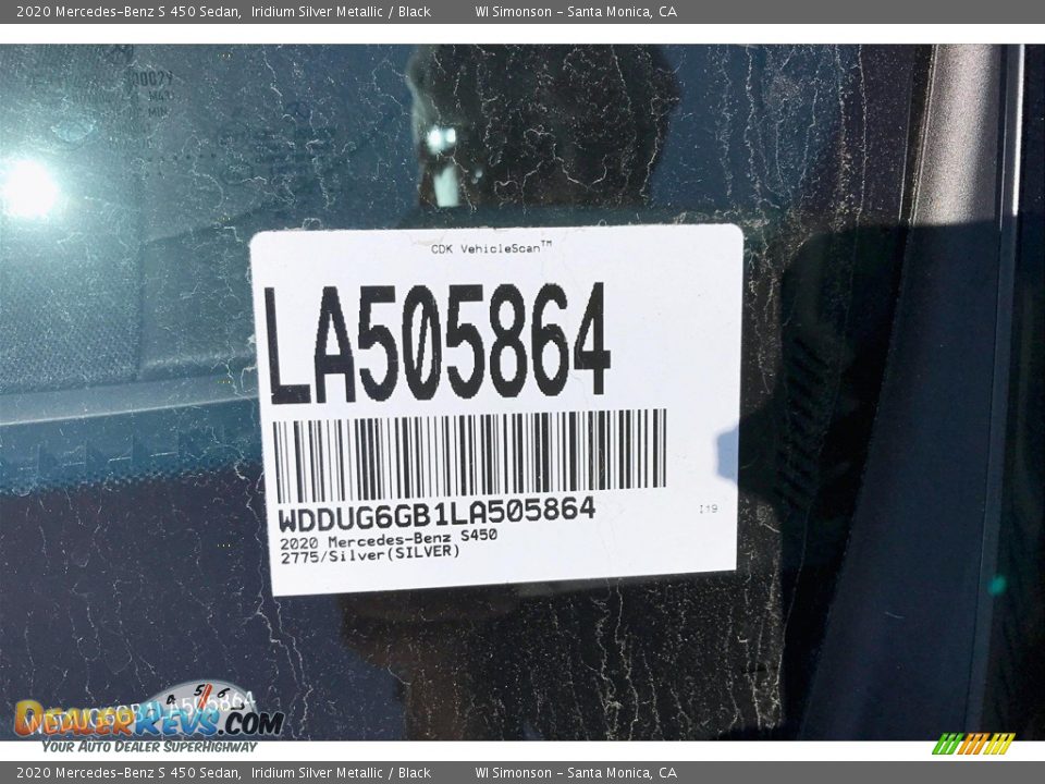 2020 Mercedes-Benz S 450 Sedan Iridium Silver Metallic / Black Photo #11