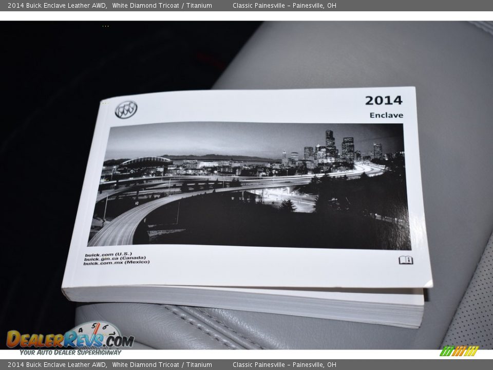 2014 Buick Enclave Leather AWD White Diamond Tricoat / Titanium Photo #18