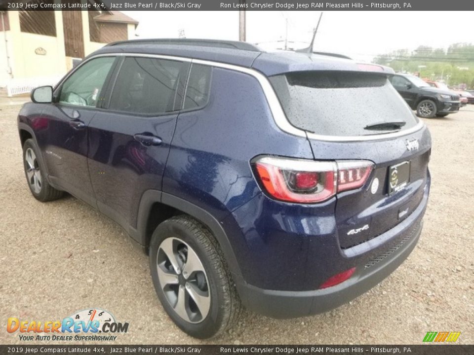 2019 Jeep Compass Latitude 4x4 Jazz Blue Pearl / Black/Ski Gray Photo #3