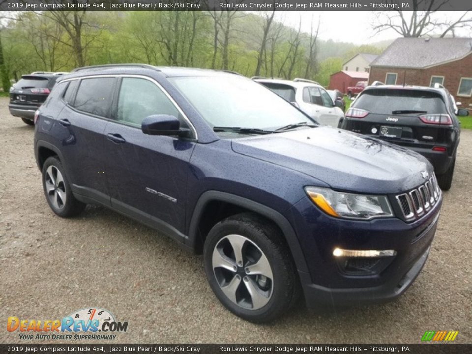 2019 Jeep Compass Latitude 4x4 Jazz Blue Pearl / Black/Ski Gray Photo #7