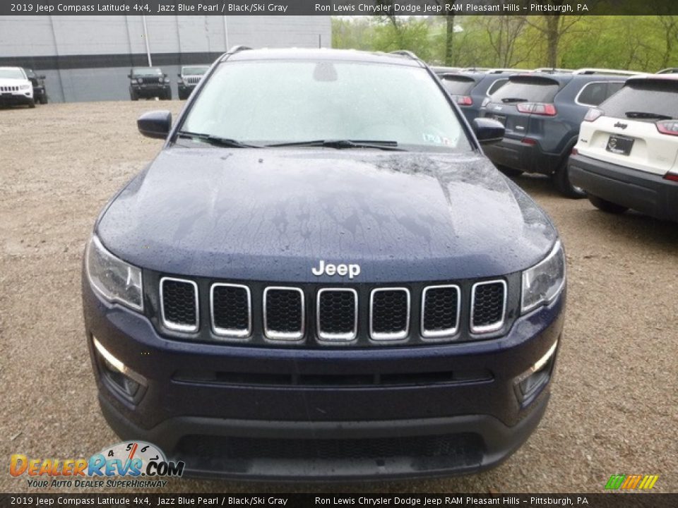 2019 Jeep Compass Latitude 4x4 Jazz Blue Pearl / Black/Ski Gray Photo #8