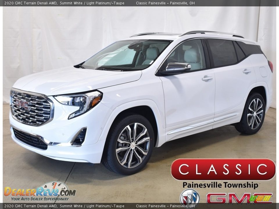 2020 GMC Terrain Denali AWD Summit White / Light Platinum/­Taupe Photo #1