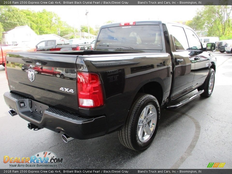 2018 Ram 1500 Express Crew Cab 4x4 Brilliant Black Crystal Pearl / Black/Diesel Gray Photo #4