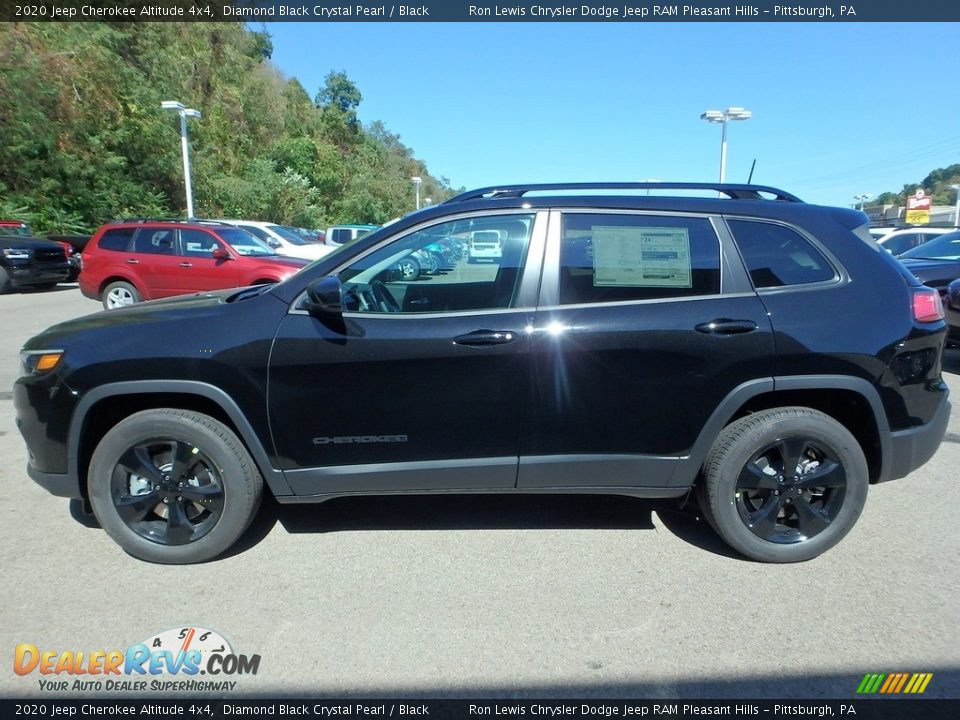 Diamond Black Crystal Pearl 2020 Jeep Cherokee Altitude 4x4 Photo #2