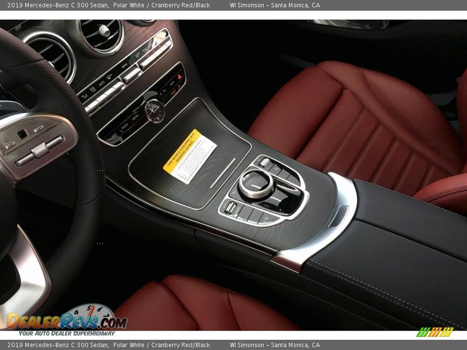 2019 Mercedes-Benz C 300 Sedan Polar White / Cranberry Red/Black Photo #7