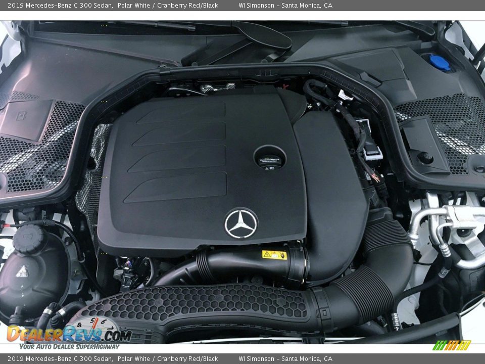 2019 Mercedes-Benz C 300 Sedan Polar White / Cranberry Red/Black Photo #8
