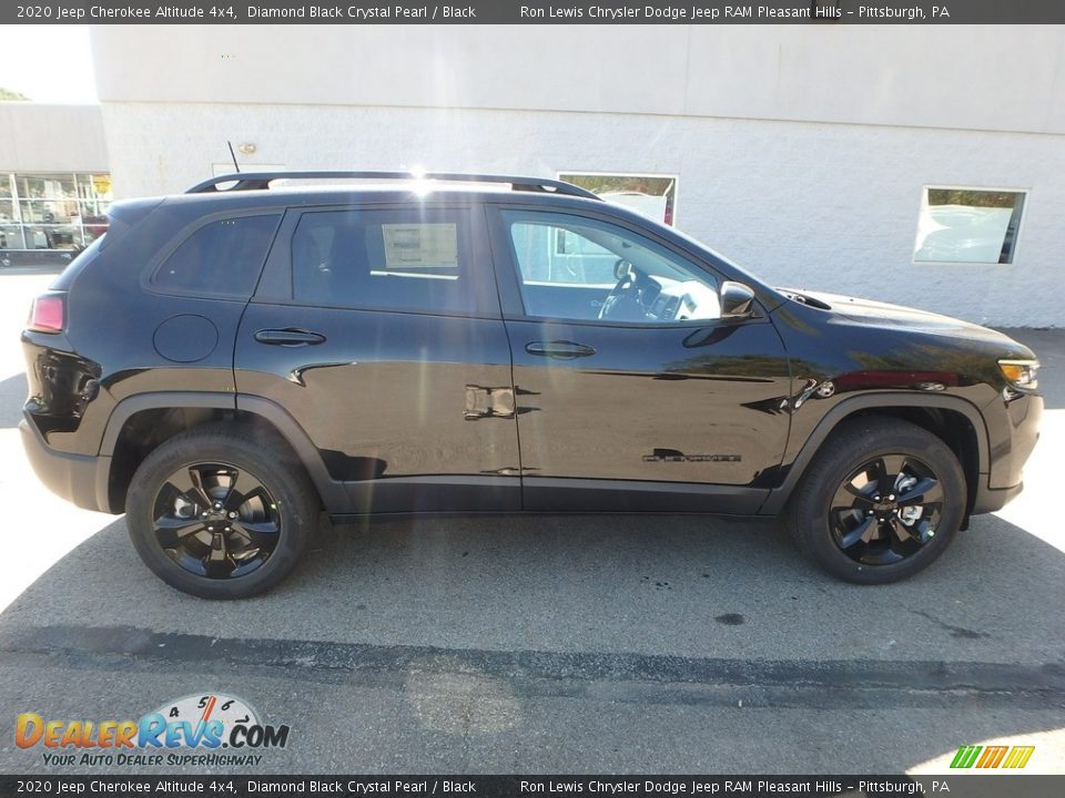 2020 Jeep Cherokee Altitude 4x4 Diamond Black Crystal Pearl / Black Photo #7