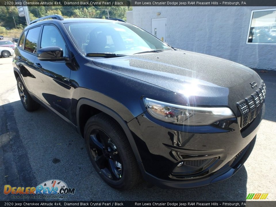 2020 Jeep Cherokee Altitude 4x4 Diamond Black Crystal Pearl / Black Photo #8
