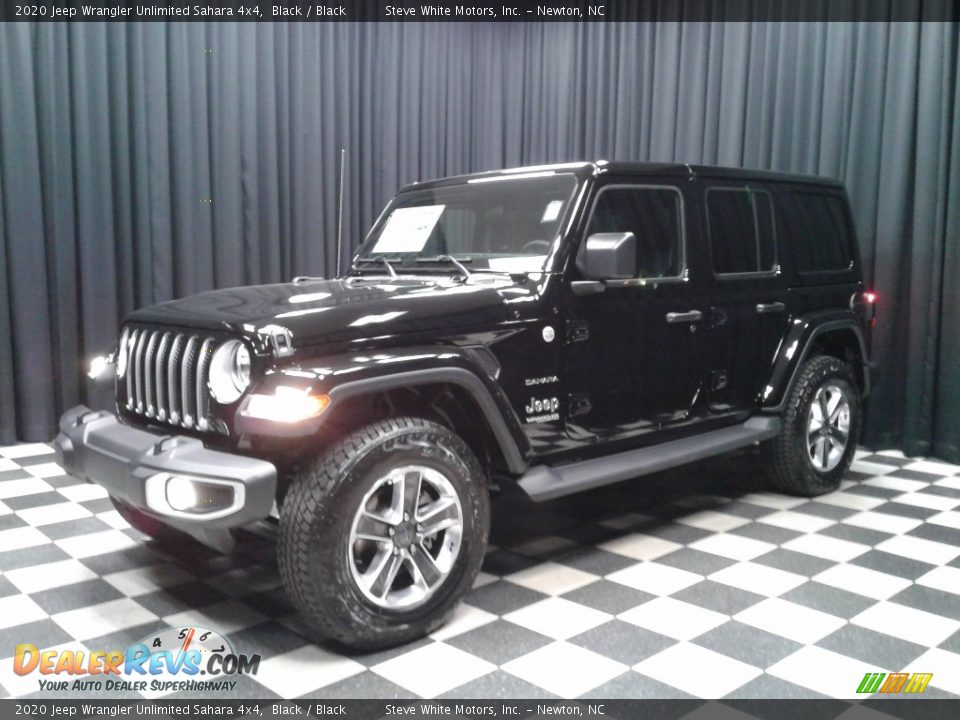 2020 Jeep Wrangler Unlimited Sahara 4x4 Black / Black Photo #2