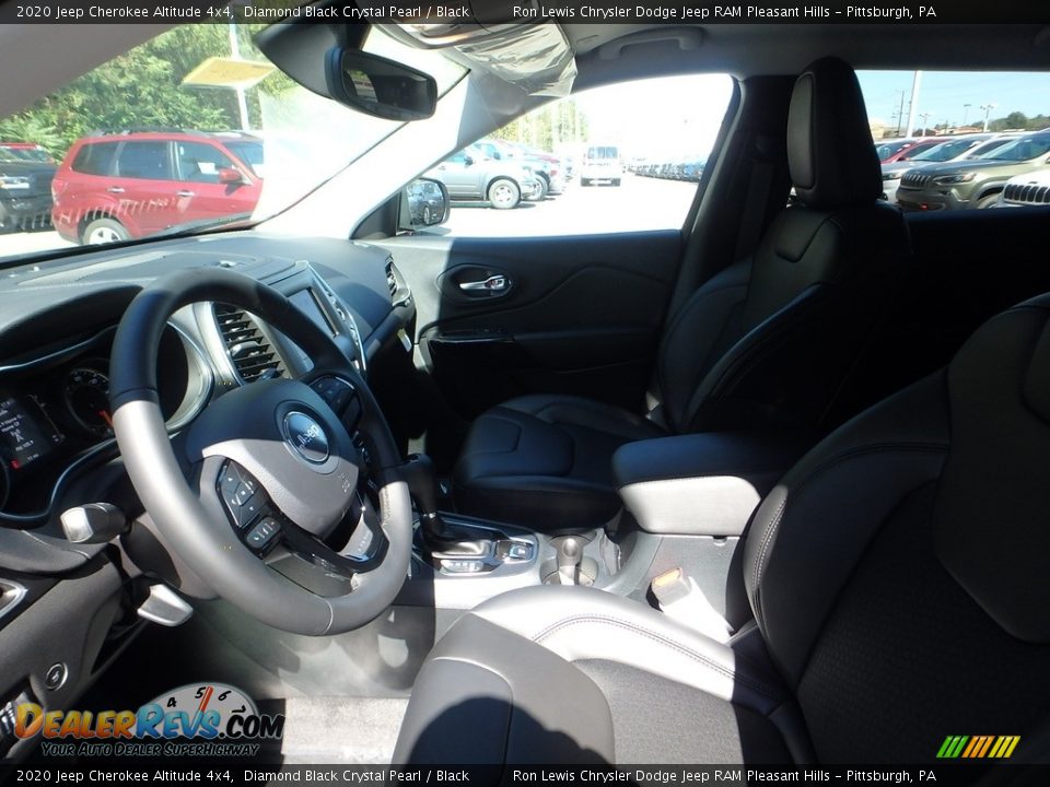 2020 Jeep Cherokee Altitude 4x4 Diamond Black Crystal Pearl / Black Photo #11