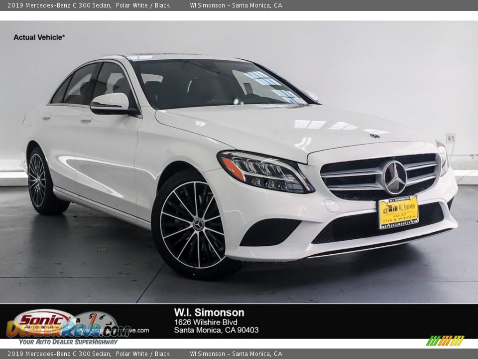 2019 Mercedes-Benz C 300 Sedan Polar White / Black Photo #1