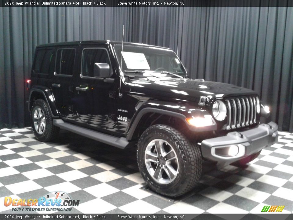 2020 Jeep Wrangler Unlimited Sahara 4x4 Black / Black Photo #4