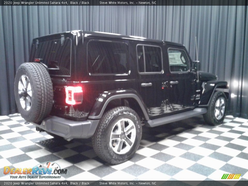 2020 Jeep Wrangler Unlimited Sahara 4x4 Black / Black Photo #6