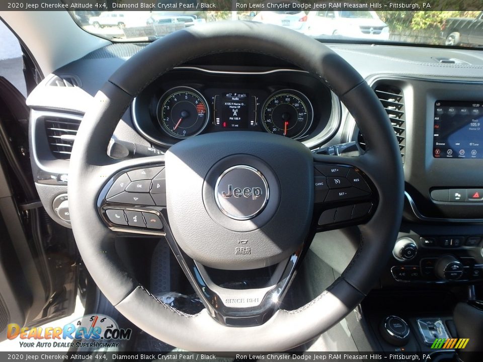2020 Jeep Cherokee Altitude 4x4 Diamond Black Crystal Pearl / Black Photo #18