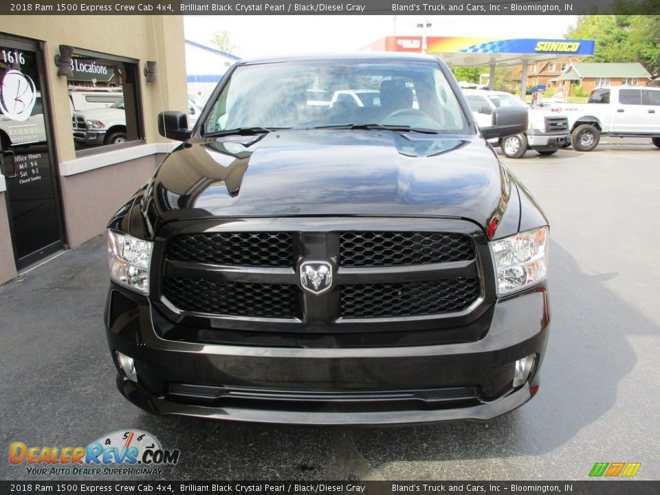 2018 Ram 1500 Express Crew Cab 4x4 Brilliant Black Crystal Pearl / Black/Diesel Gray Photo #24