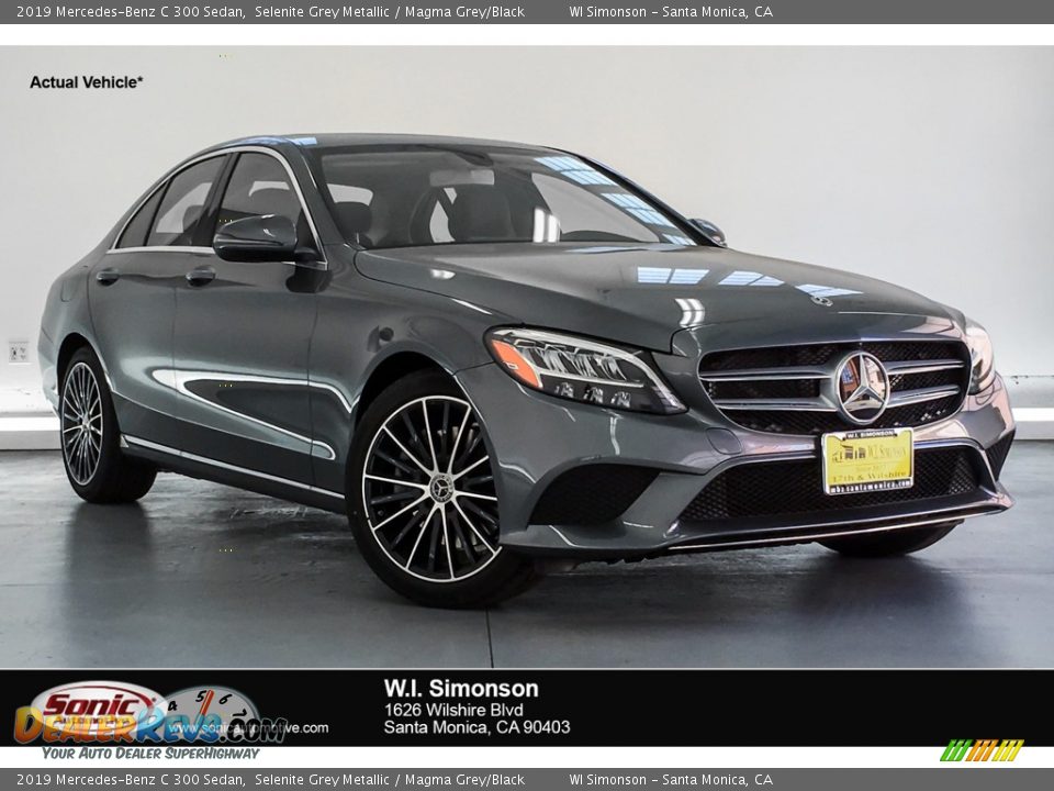 2019 Mercedes-Benz C 300 Sedan Selenite Grey Metallic / Magma Grey/Black Photo #1
