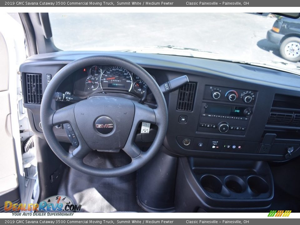 2019 GMC Savana Cutaway 3500 Commercial Moving Truck Summit White / Medium Pewter Photo #9