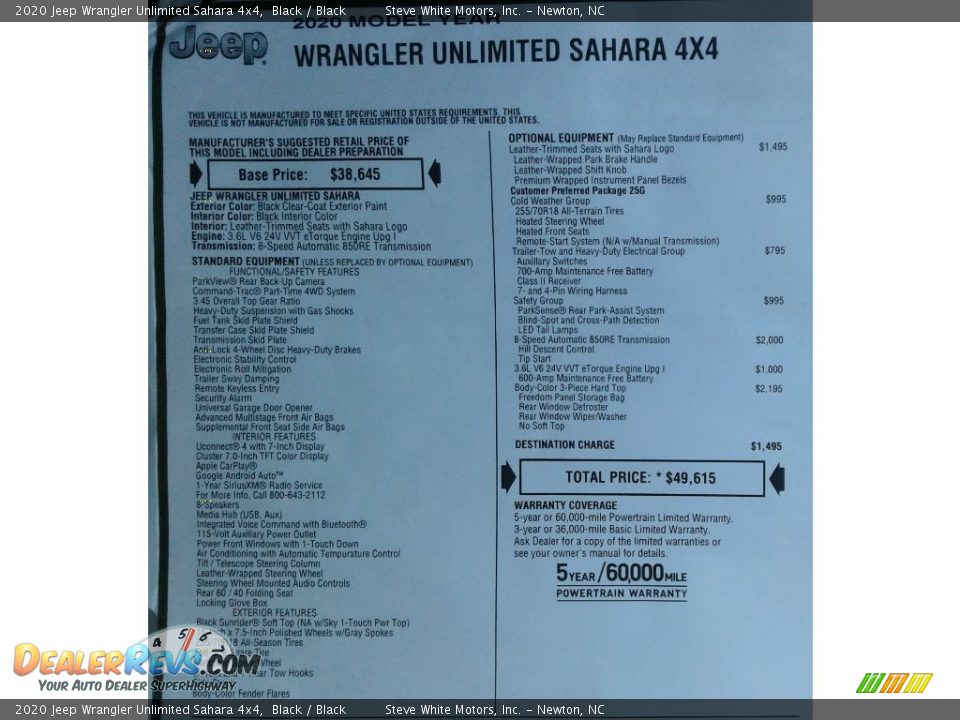 2020 Jeep Wrangler Unlimited Sahara 4x4 Black / Black Photo #32