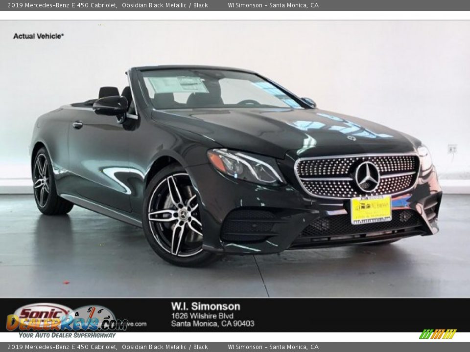 2019 Mercedes-Benz E 450 Cabriolet Obsidian Black Metallic / Black Photo #1