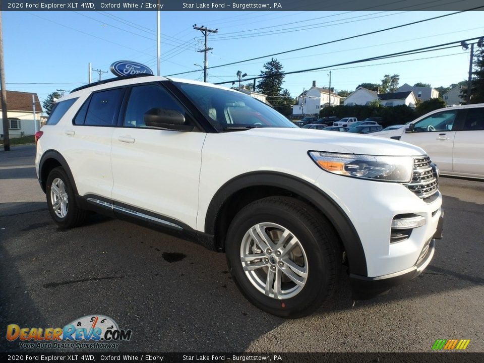 2020 Ford Explorer XLT 4WD Oxford White / Ebony Photo #3