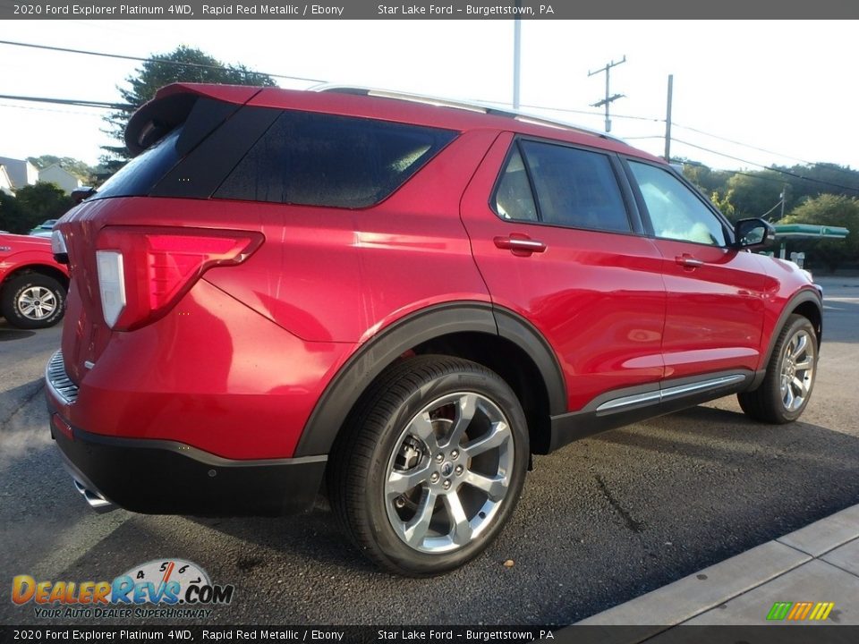 2020 Ford Explorer Platinum 4WD Rapid Red Metallic / Ebony Photo #5