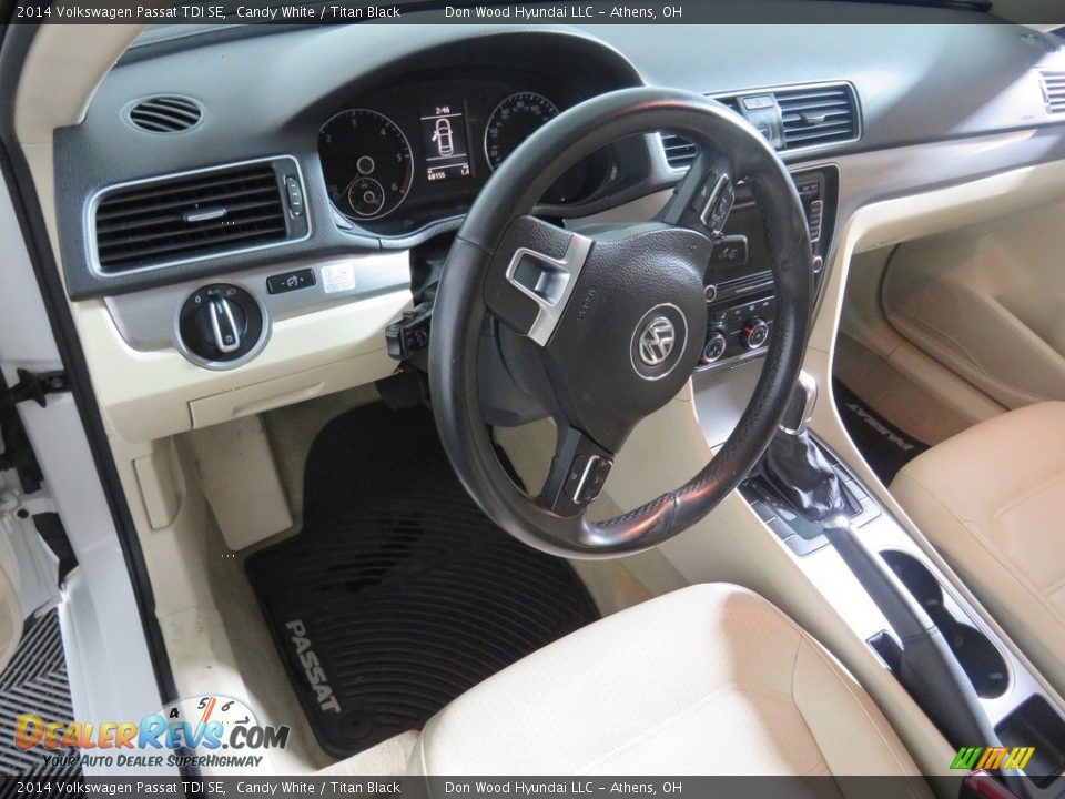 2014 Volkswagen Passat TDI SE Candy White / Titan Black Photo #17