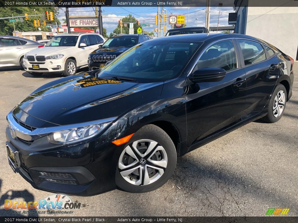 2017 Honda Civic LX Sedan Crystal Black Pearl / Black Photo #1