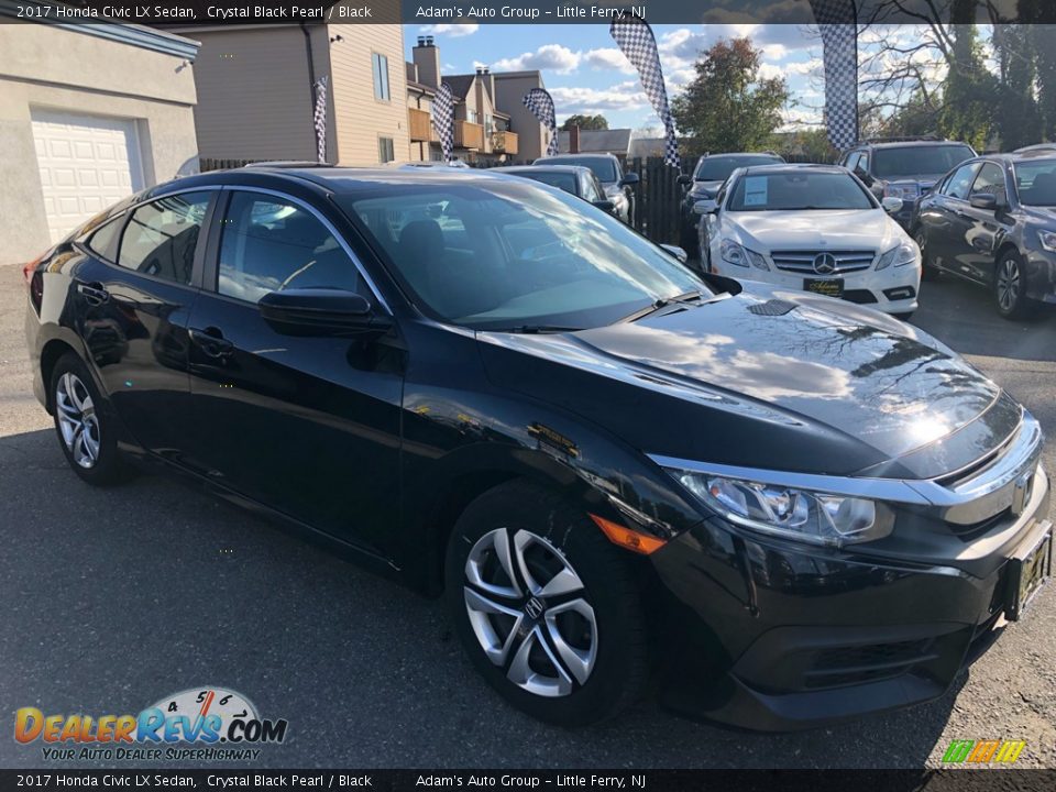 2017 Honda Civic LX Sedan Crystal Black Pearl / Black Photo #3