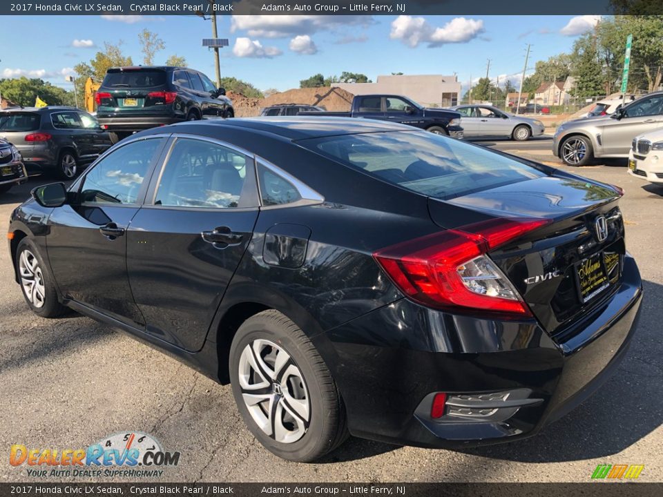2017 Honda Civic LX Sedan Crystal Black Pearl / Black Photo #7