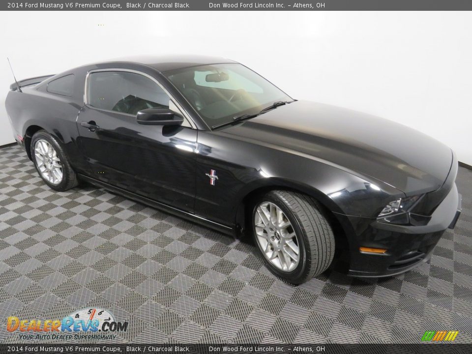 2014 Ford Mustang V6 Premium Coupe Black / Charcoal Black Photo #14