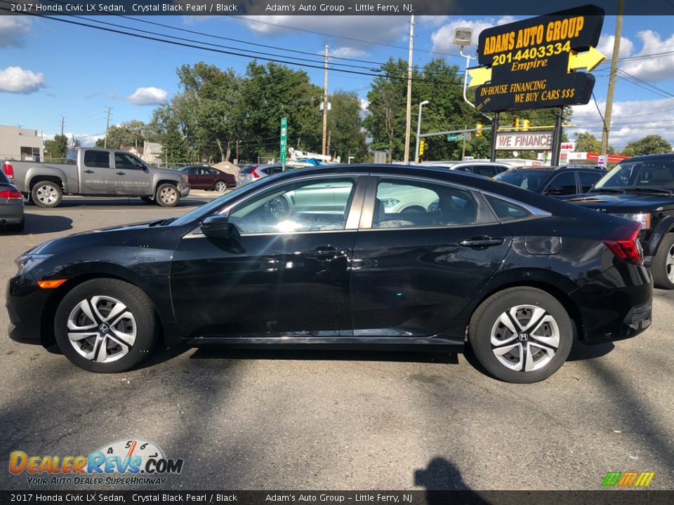 2017 Honda Civic LX Sedan Crystal Black Pearl / Black Photo #8