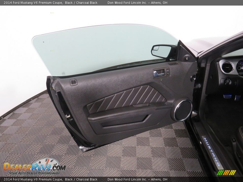 2014 Ford Mustang V6 Premium Coupe Black / Charcoal Black Photo #16