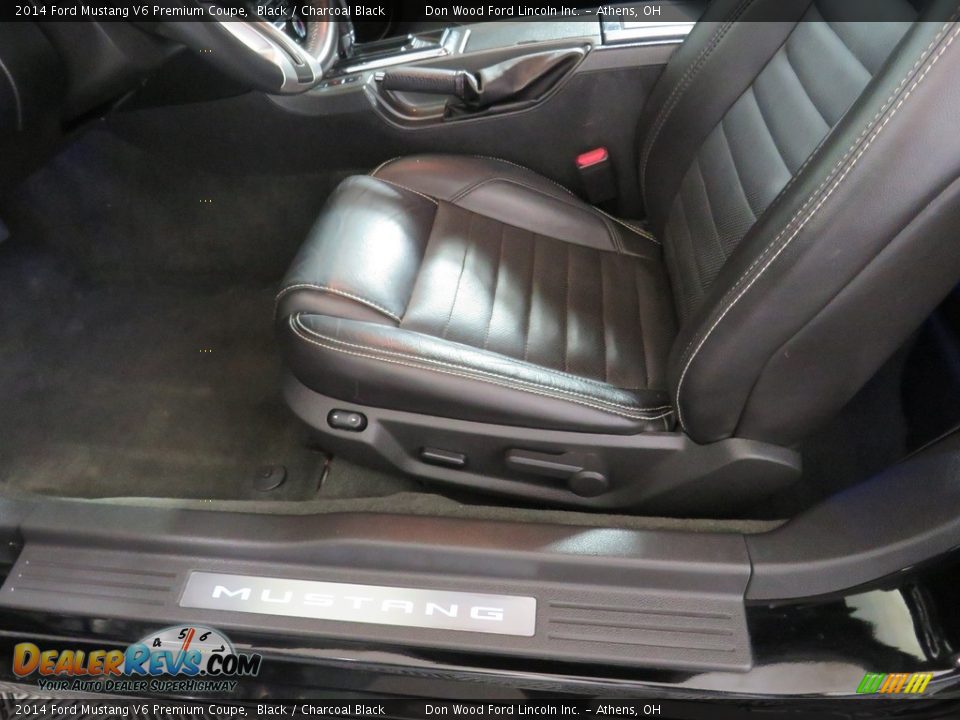 2014 Ford Mustang V6 Premium Coupe Black / Charcoal Black Photo #17