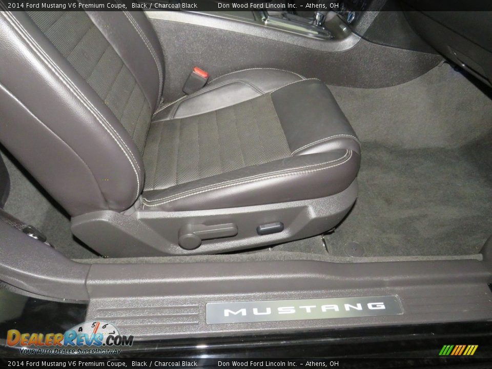 2014 Ford Mustang V6 Premium Coupe Black / Charcoal Black Photo #21