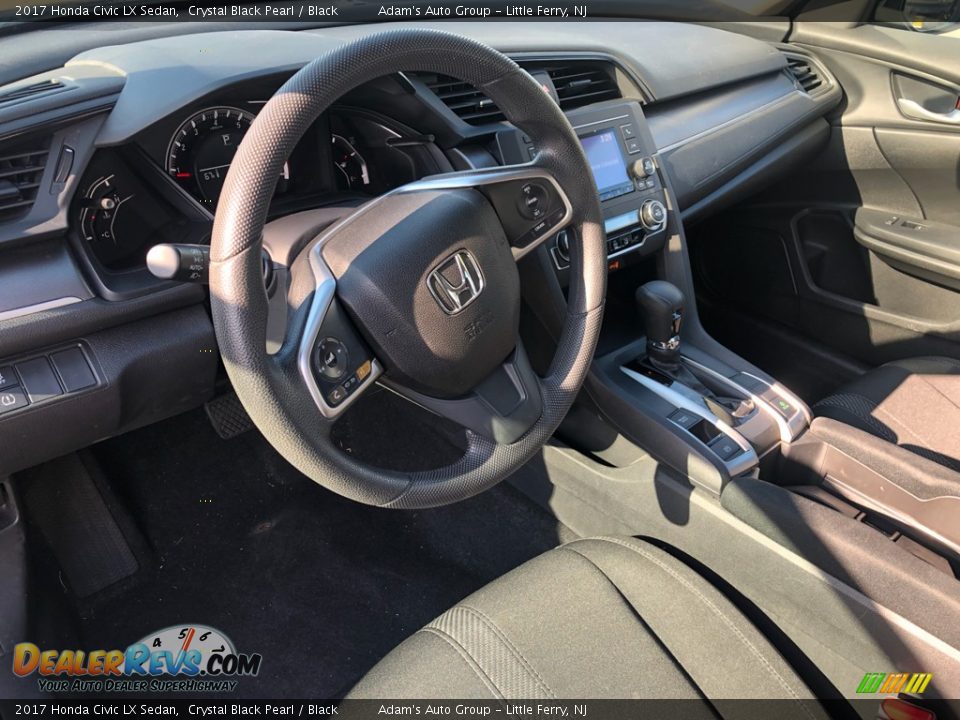 2017 Honda Civic LX Sedan Crystal Black Pearl / Black Photo #12