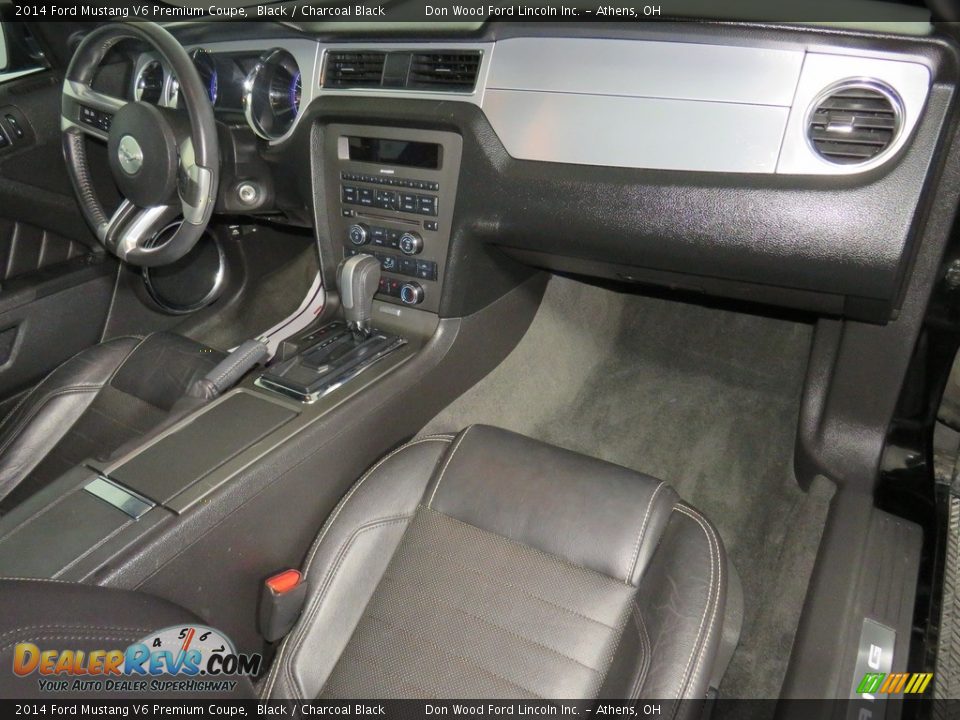 2014 Ford Mustang V6 Premium Coupe Black / Charcoal Black Photo #22